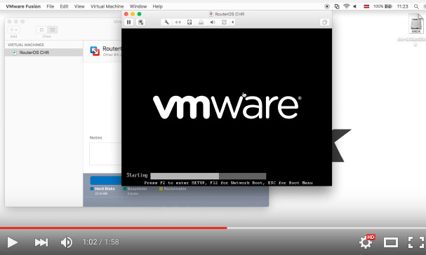نصب میکروتیک روی ماشین مجازی vmware